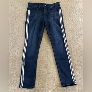 Express jeans with gold and white strip detail